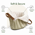 DogBedHouse Plush Fleece Car Seat & Travel Carrier