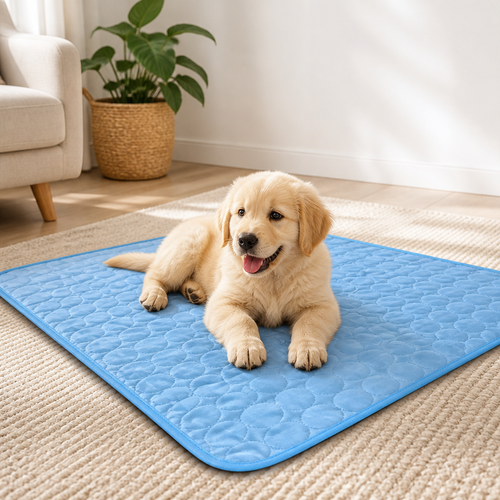 DogBedHouse Breathable Polyester Cooling Mat (Washable Cover)
