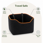 DogBedHouse Washable Canvas & Non-Slip Car Booster Seat (Up To 40 lb)
