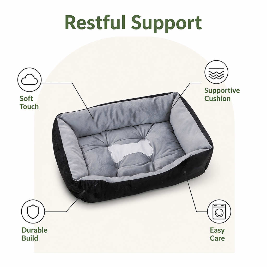 DogBedHouse All-Season High-Resilience Dog & Cat Bed