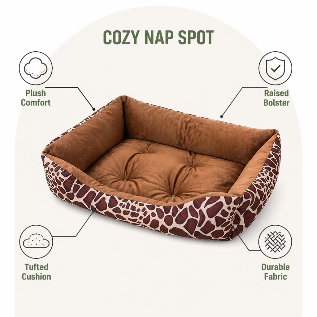 DogBedHouse Plush Polyester Dog Bed (Multiple Sizes)