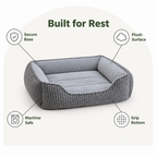 DogBedHouse Flannel & Machine Washable Non-Slip Dog Bed