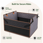 DogBedHouse Large Hard-Bottom & Non-Slip Dog Car Seat (Back-Seat Extender)