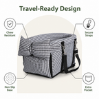 DogBedHouse Padded Polyester & Chew-Resistant Dog Car Seat (Adjustable Straps)