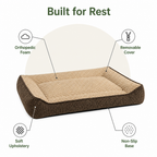 DogBedHouse Orthopedic Memory Foam Dog Bed (Machine-Washable Cover)