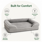 DogBedHouse Orthopedic Memory Foam Dog Bed (Removable Cover)