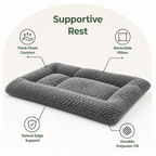 DogBedHouse Thick Ultra-Soft Polyester & Raised Edge Crate Pad