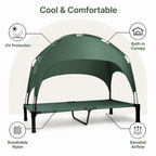 DogBedHouse Elevated Cooling Portable Nylon Dog Cot