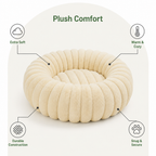 DogBedHouse Round Plush Sherpa Dog Bed (Multiple Sizes & Colors)