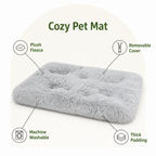 DogBedHouse Thick Fleece Lined & Washable Pet Mat (Removable Cover)