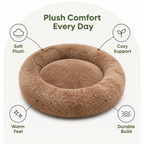 DogBedHouse Plush Donut Bolster Bed