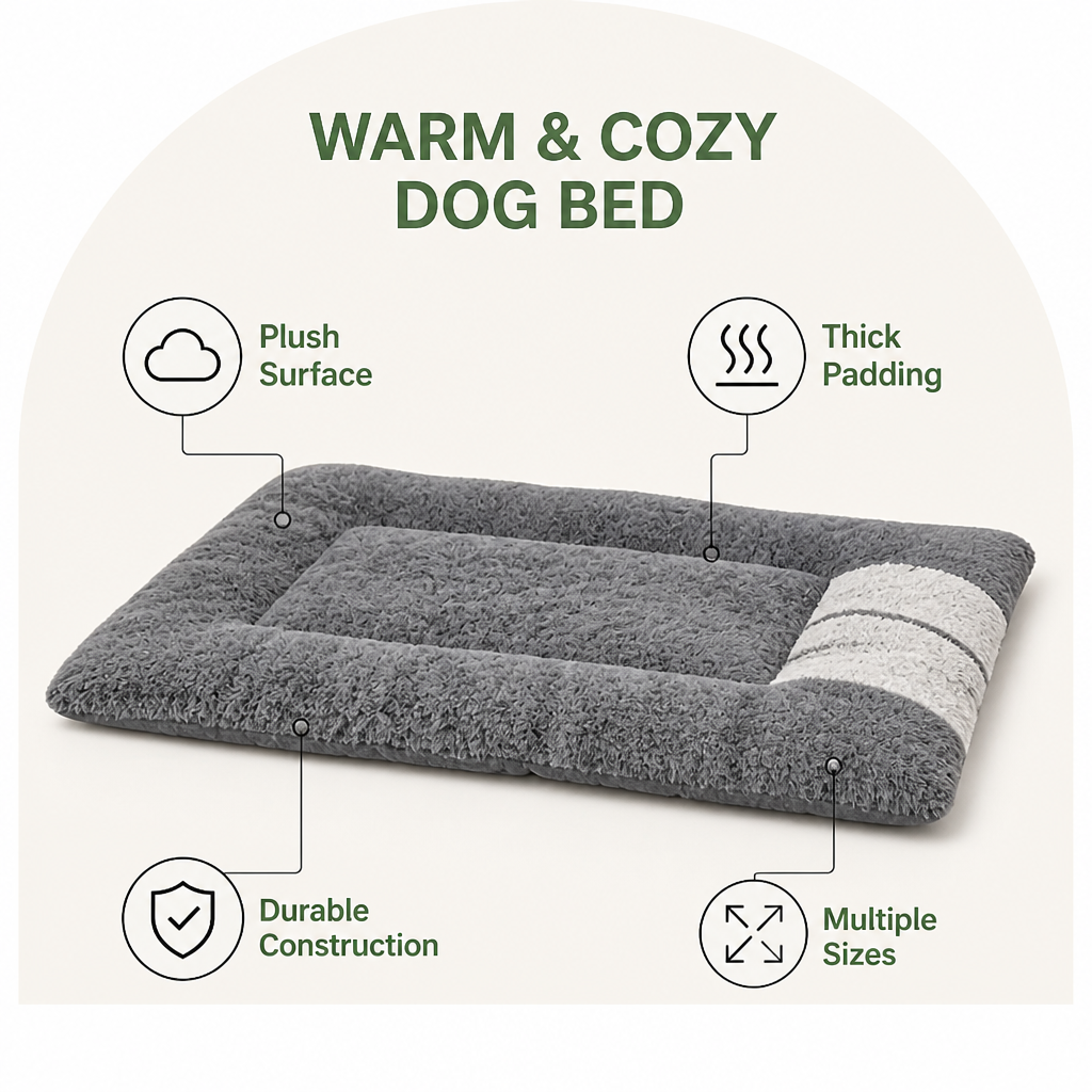 DogBedHouse Plush Polyester & Insulated Fill Dog Bed