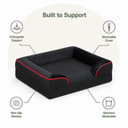 DogBedHouse Orthopedic Egg-Crate Foam & Non-Slip Dog Bed (Removable Washable Cover)