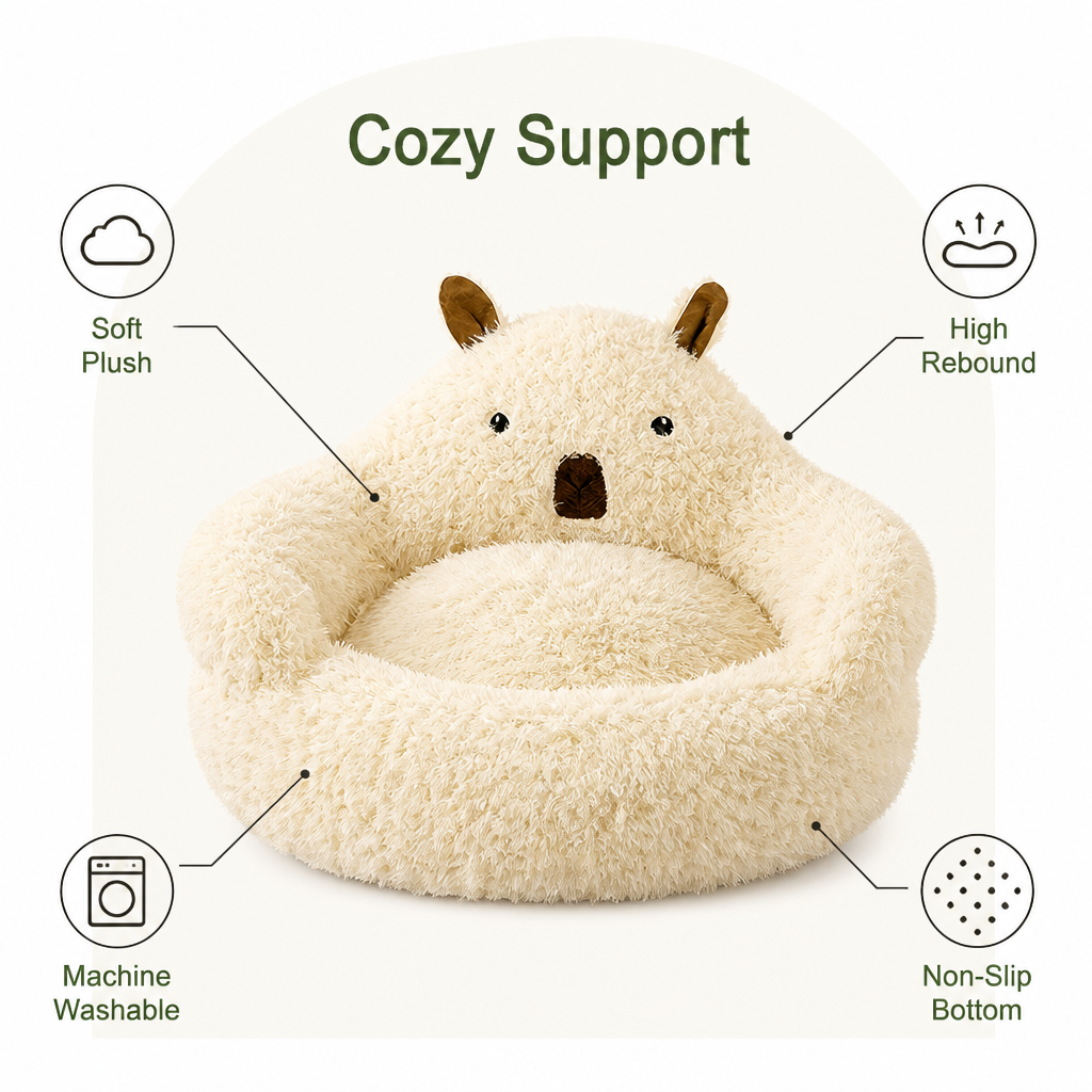 DogBedHouse Alpaca Plush High-Rebound Pet Bed