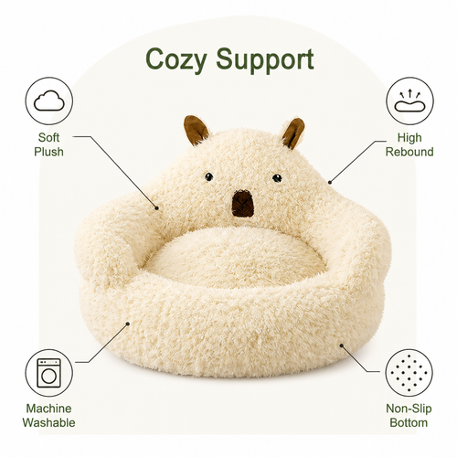 DogBedHouse Alpaca Plush High-Rebound Pet Bed