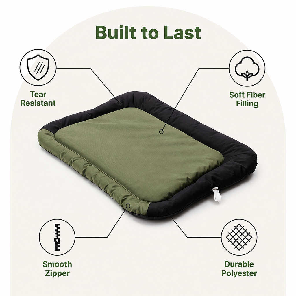 DogBedHouse Tear-Resistant Polyester All-Season Dog Bed