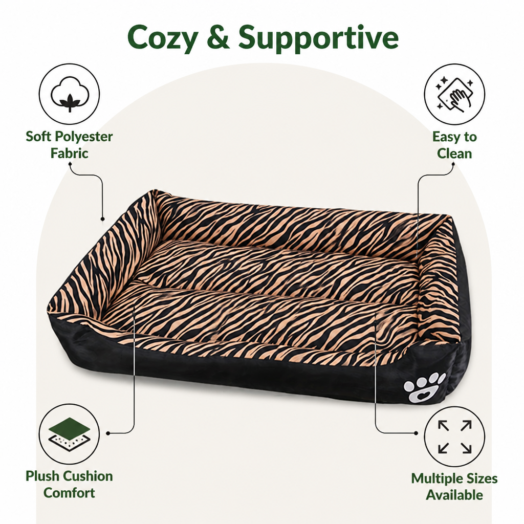 DogBedHouse Cozy Plush & Washable Dog Bed