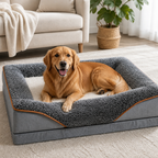 DogBedHouse Removable Washable Plush Bolster Bed