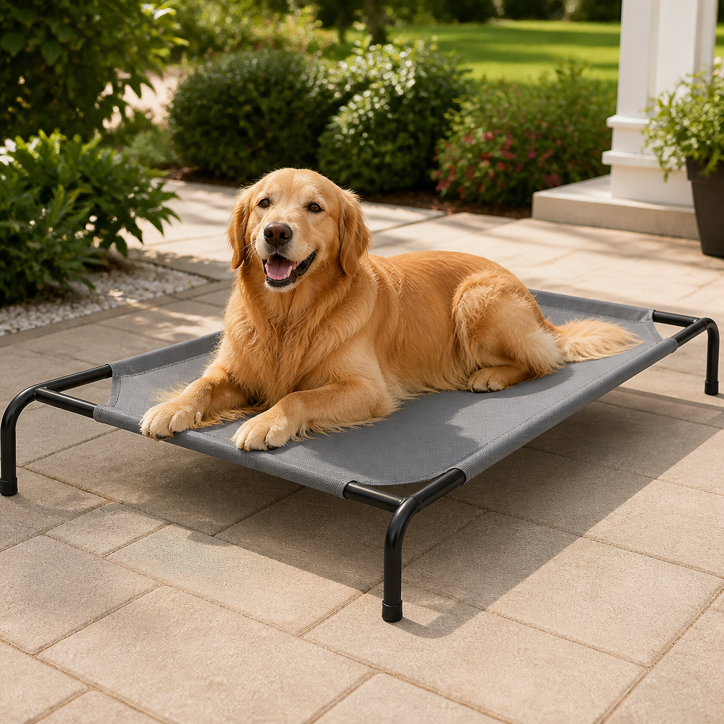 DogBedHouse Elevated Cooling & Chew-Resistant Dog Bed