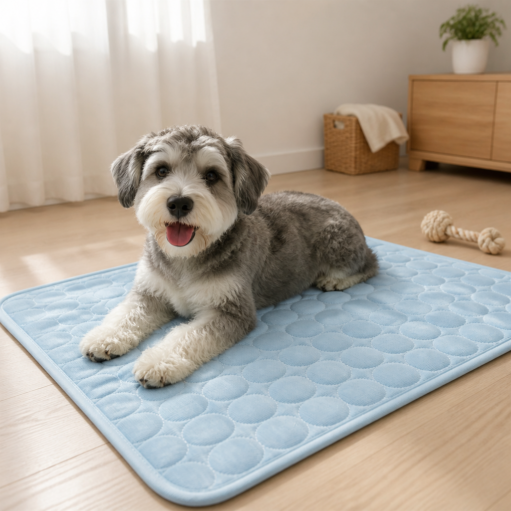 DogBedHouse Breathable Polyester Cooling Mat (Washable Cover)
