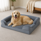 DogBedHouse Orthopedic Egg-Crate Foam & Non-Slip Dog Bed (Removable Washable Cover)
