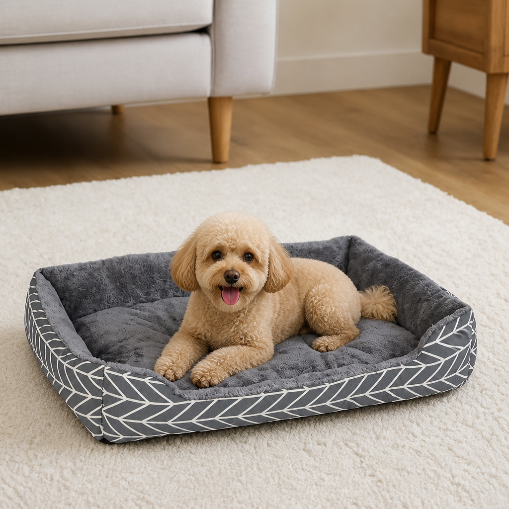 DogBedHouse Plush Polyester Winter Warm Dog Bed (Multiple Sizes)