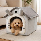 DogBedHouse Warm Insulated & Washable Cave Bed (Detachable Cover)