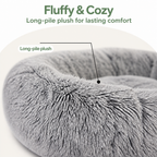 DogBedHouse Plush Long-Pile Tie-Dye Round Dog Bed