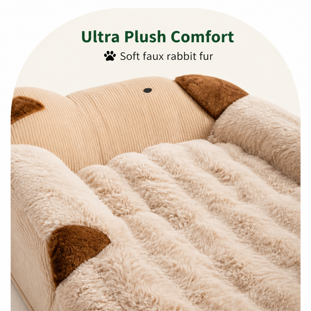 DogBedHouse Calming Washable & Non-Slip Sofa Bed (Removable Cover)