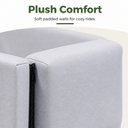 DogBedHouse Double-Belt Safety & Padded Car Booster Seat (Armrest Console)