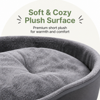 DogBedHouse Short-Plush Polyester Oval Dog Bed