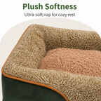 DogBedHouse Removable Washable Plush Bolster Bed