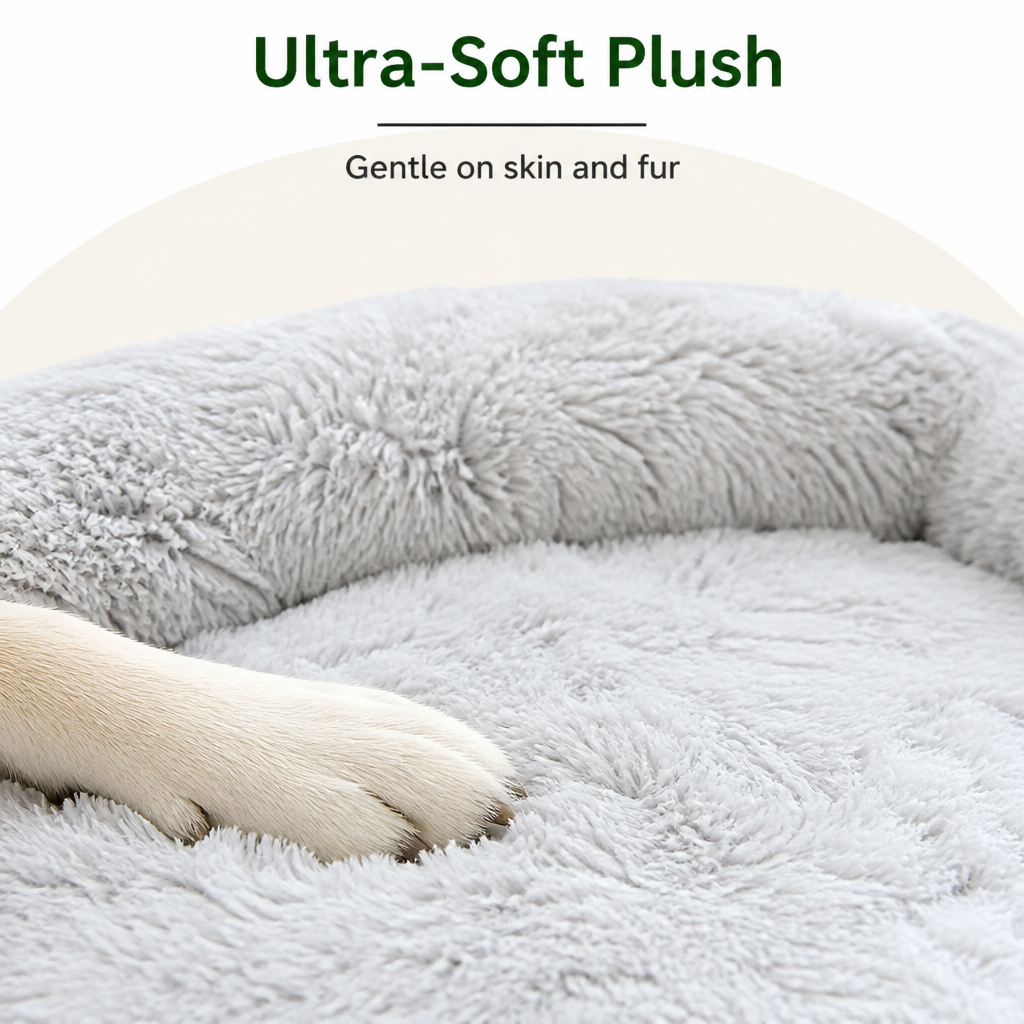 DogBedHouse Plush Neck Pillow Pet Sofa Bed (Removable Cover)