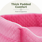 DogBedHouse Thick Padded Dog Booster Seat (Removable & Washable Cover)