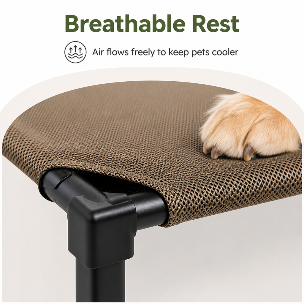 DogBedHouse Elevated Washable Breathable Mesh Dog Bed