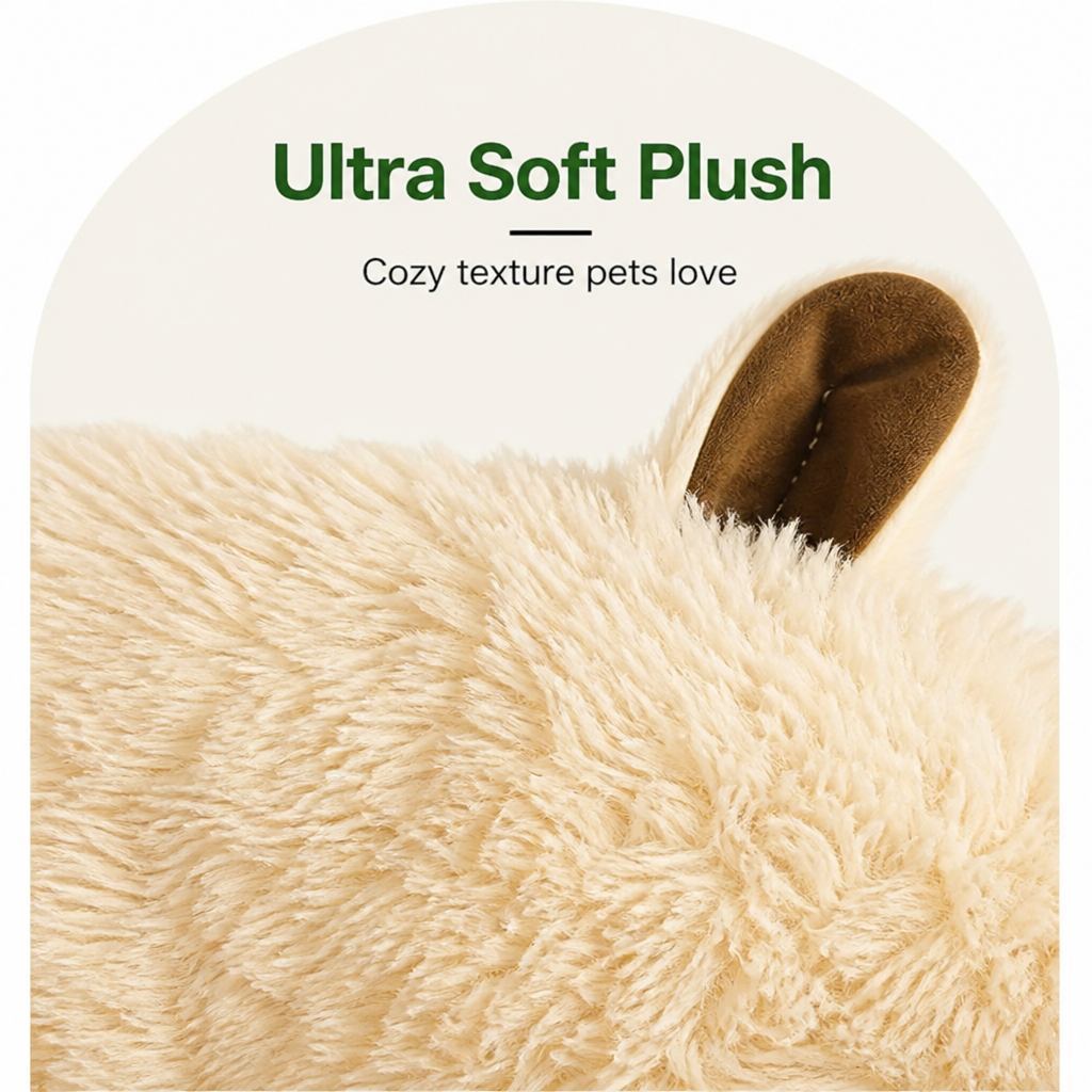 DogBedHouse Alpaca Plush High-Rebound Pet Bed
