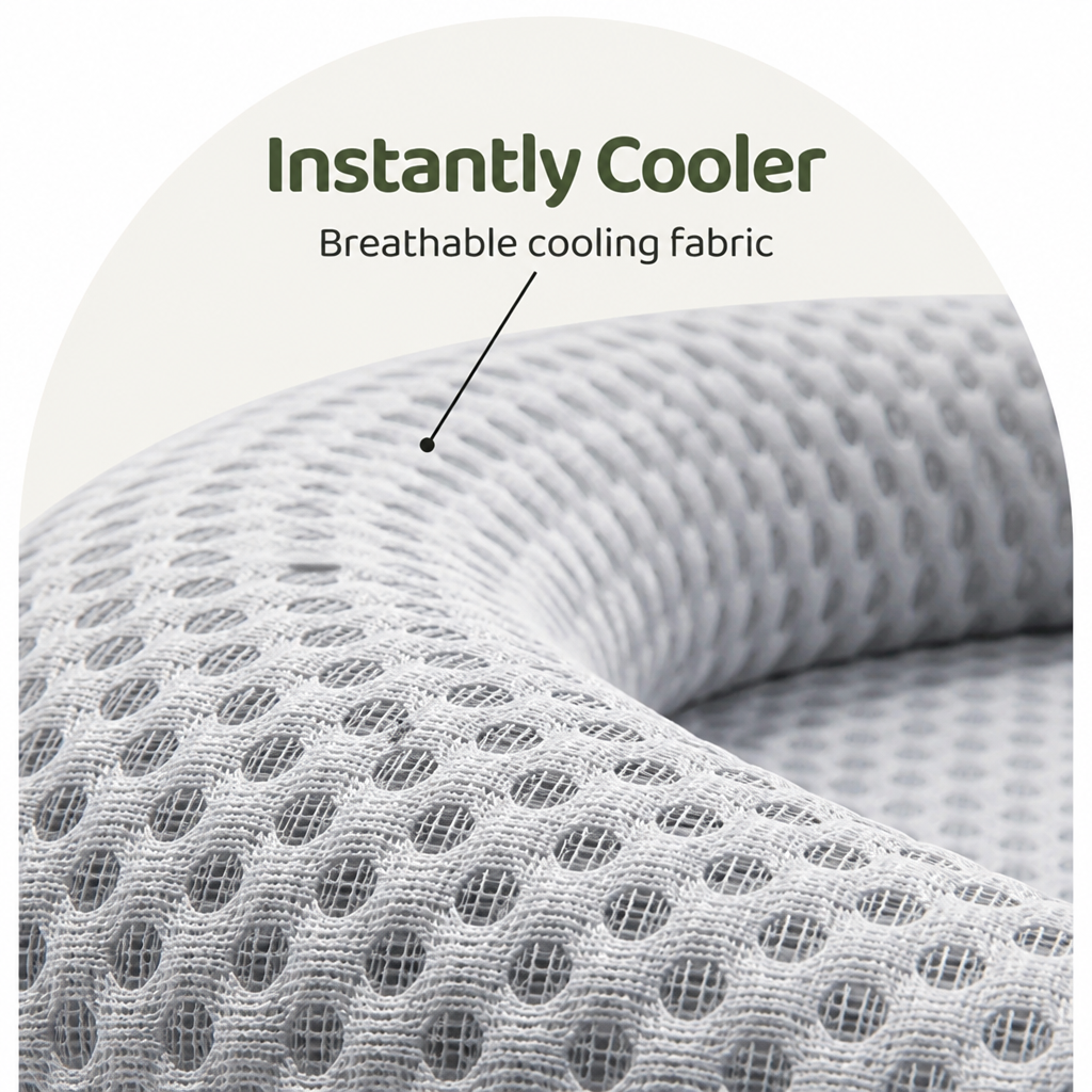 DogBedHouse Polka Dot Cooling & Washable Cover Dog Bed