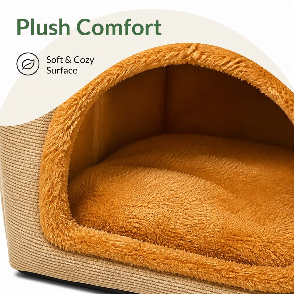 DogBedHouse Foldable & Washable Cozy Cave Pet Bed