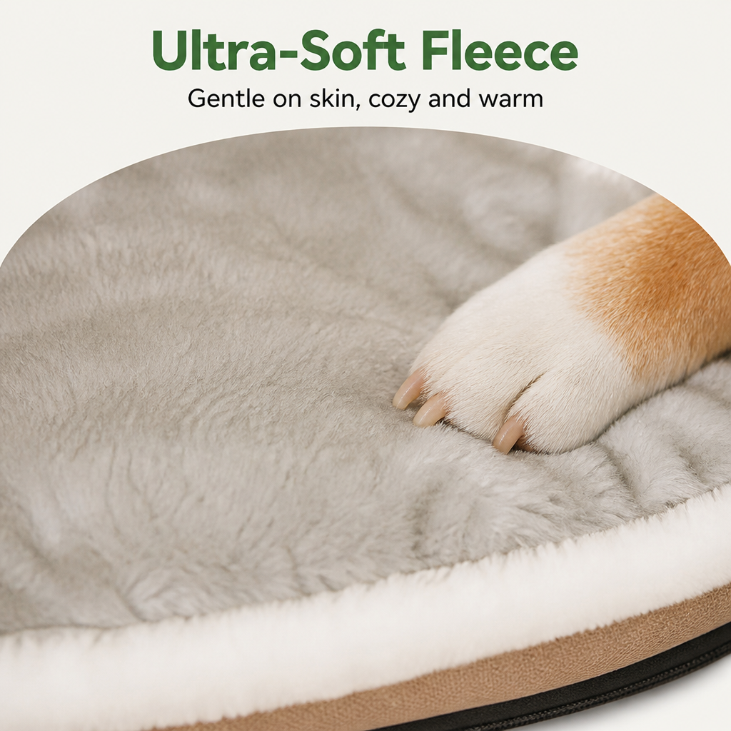 DogBedHouse 2-In-1 Detachable Plush Fleece Pet House Bed