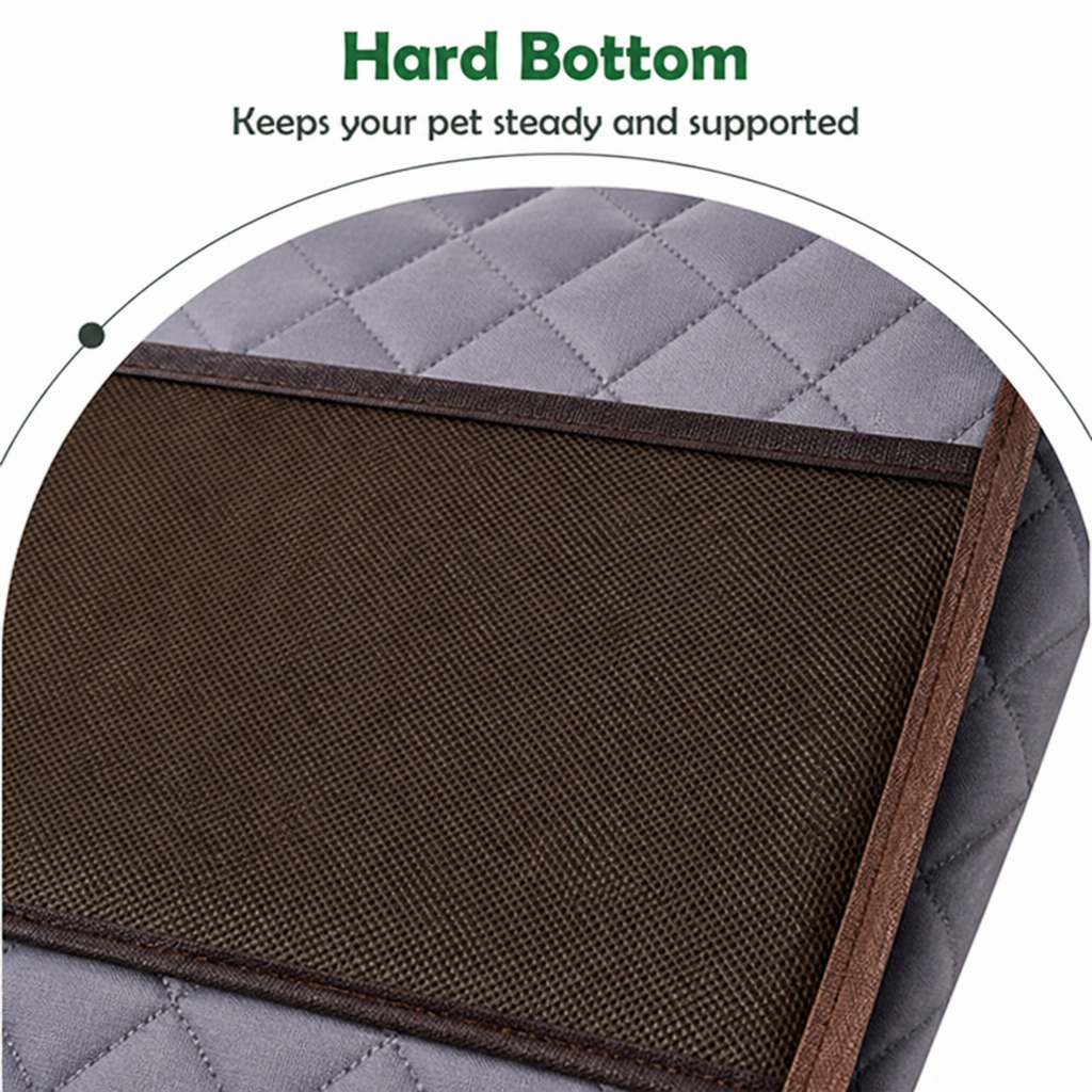 DogBedHouse Large Hard-Bottom & Non-Slip Dog Car Seat (Back-Seat Extender)