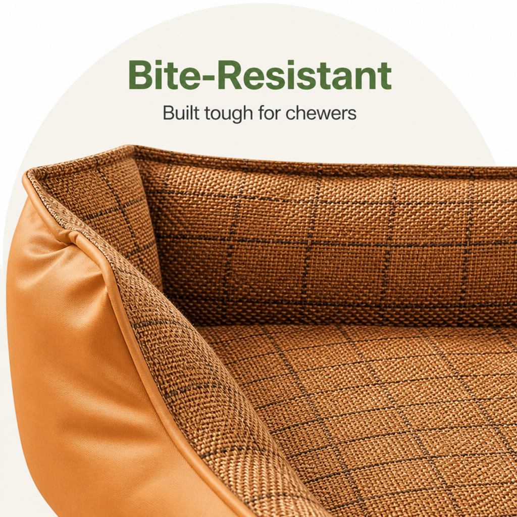 DogBedHouse Bite-Resistant Bamboo-Mat Dog House (Pre-Assembled)
