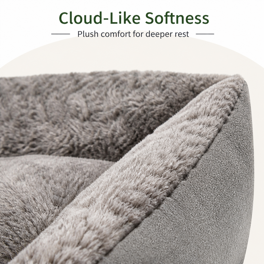 DogBedHouse Plush Mattress-Style & Easy-Clean Polyester Pet Bed