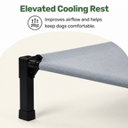 DogBedHouse Elevated Cooling Portable Nylon Dog Cot