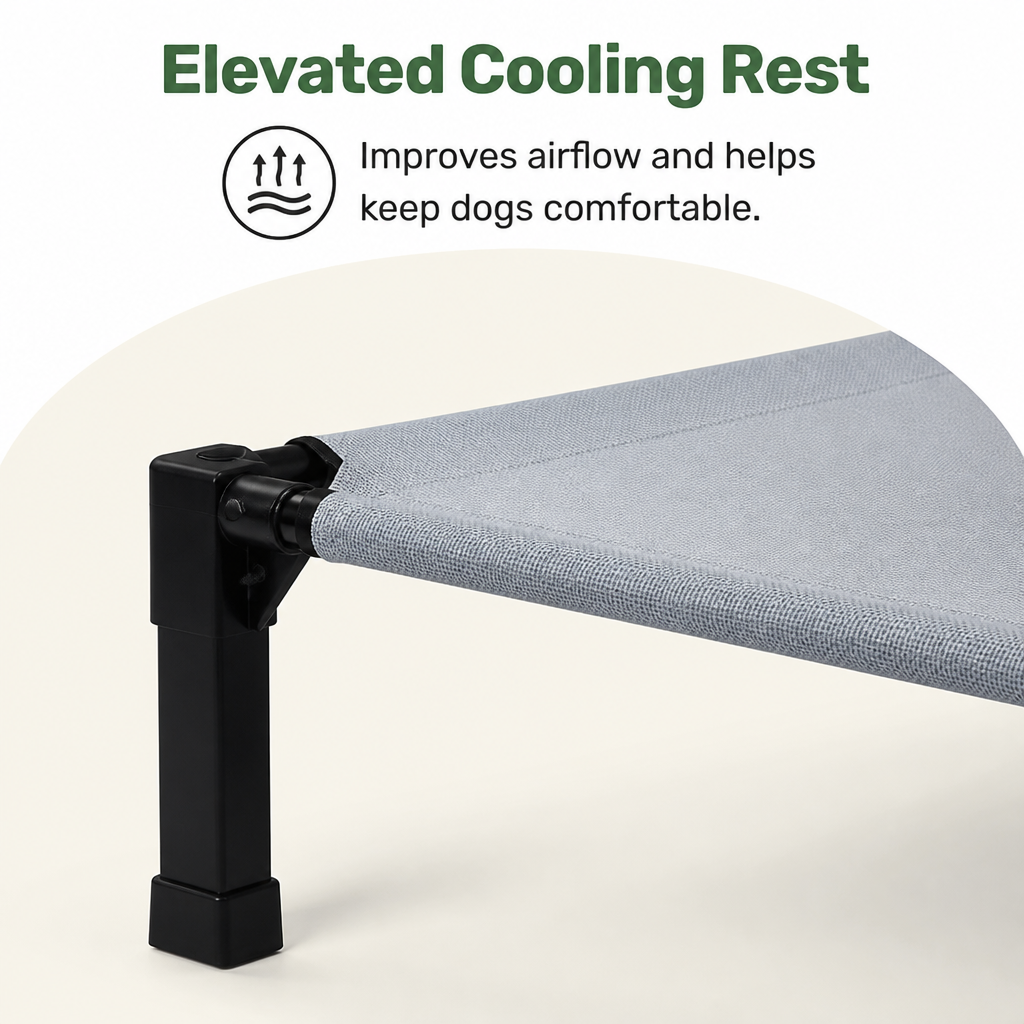 DogBedHouse Elevated Cooling Portable Nylon Dog Cot