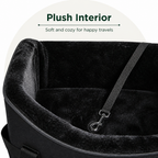 DogBedHouse Padded Elevated Dog Car Booster (Removable Washable Cover)