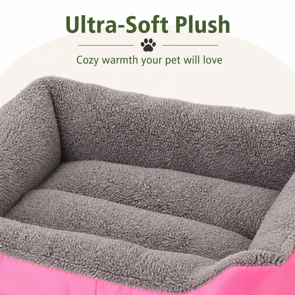DogBedHouse Warm Plush & Washable Dog Bed