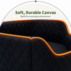 DogBedHouse Washable Canvas & Non-Slip Car Booster Seat (Up To 40 lb)