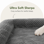 DogBedHouse Orthopedic High-Density Foam & Sherpa Dog Bed (Removable Cover)