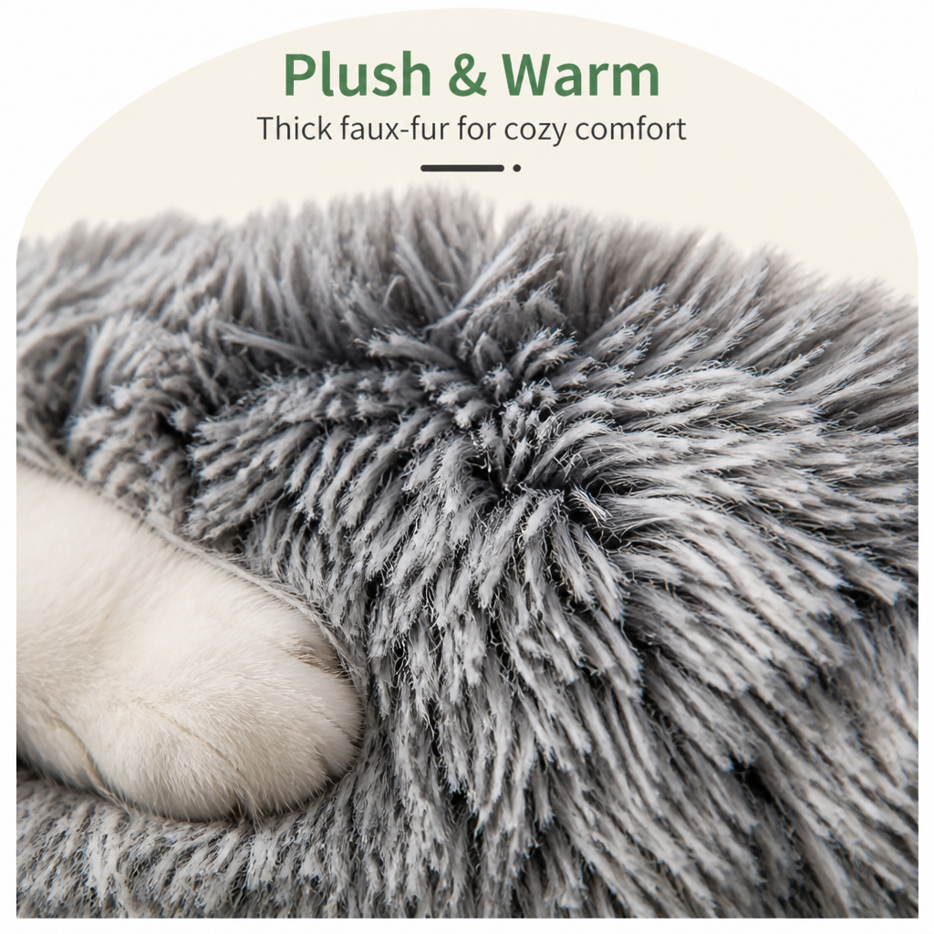 DogBedHouse Warmth-Retaining Polyester Hooded Pet Nest