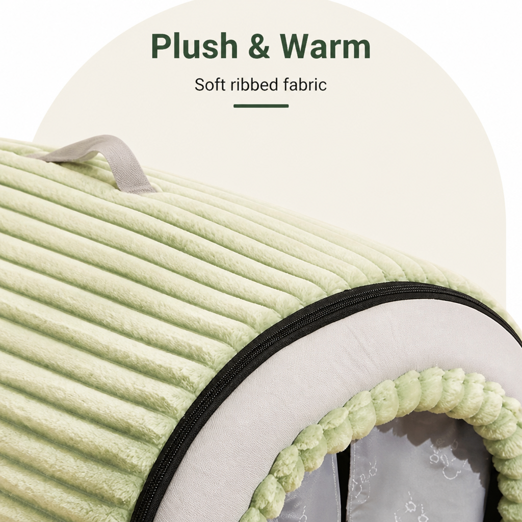 DogBedHouse Insulated Washable Pet Cave Bed (Removable Cover)